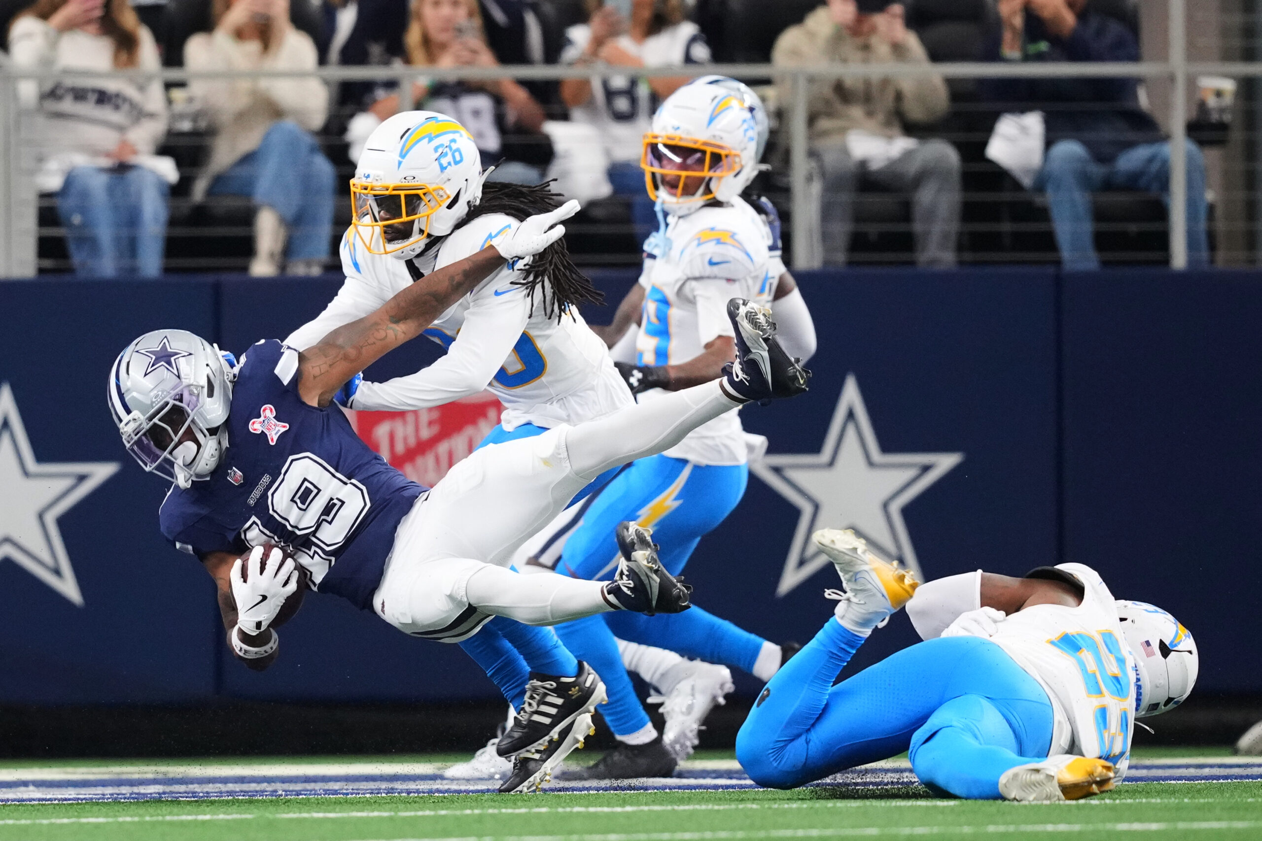 Dallas Cowboys wide receiver Ryan Flournoy (19) makes a touchdown...