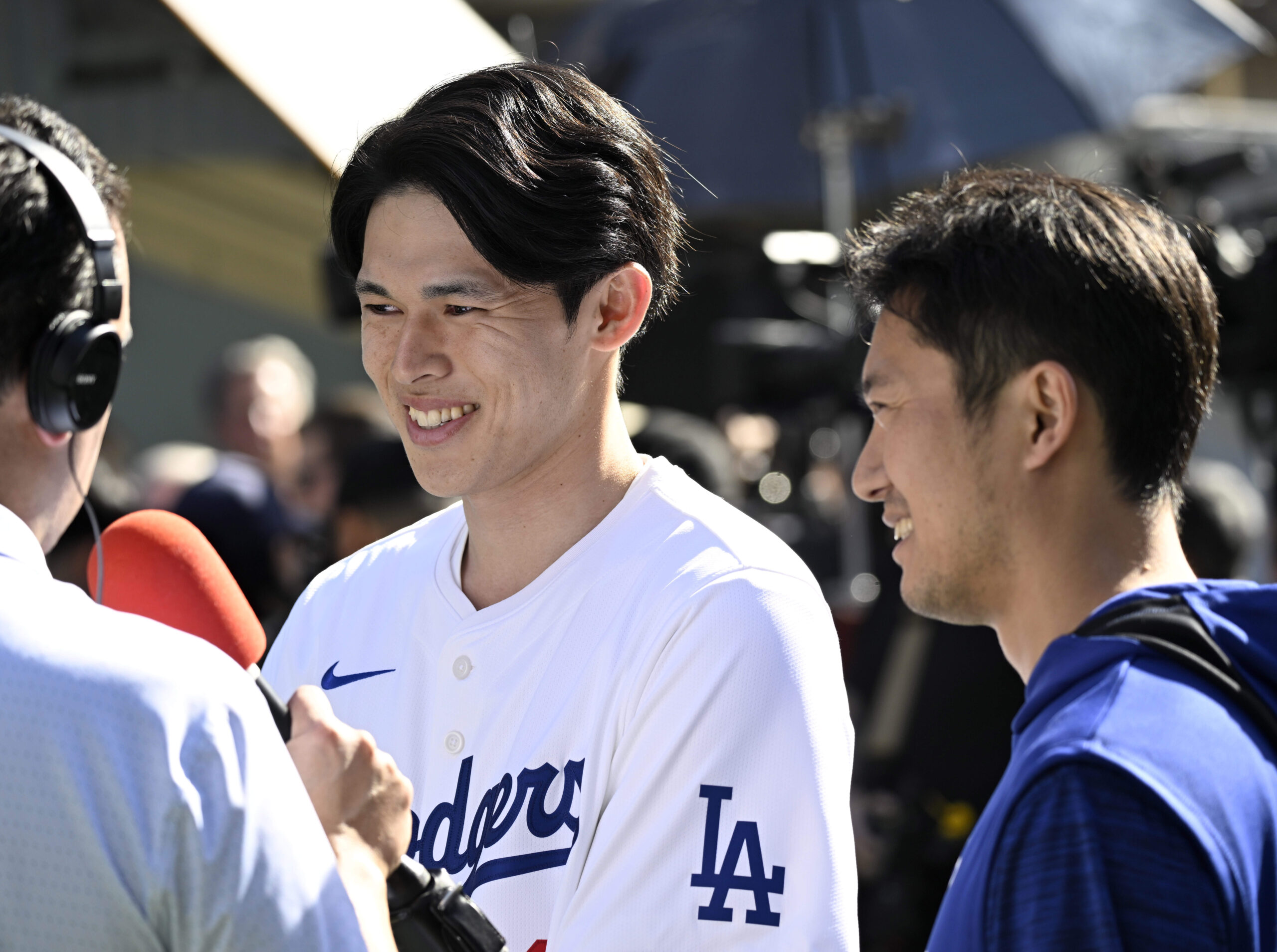 Roki Sasaki of the Los Angeles Dodgers during the annual...