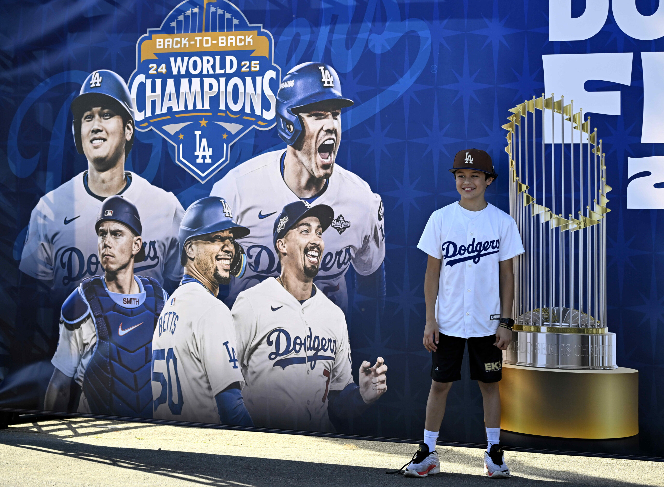 Bash Bolanos, 12 year-old of Los Angeles pose for a...